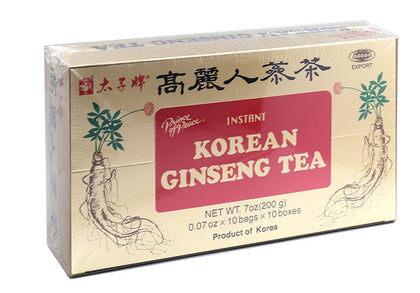 Prince of Peace Korean Ginseng Tea(Instant) 0.07 Oz X 10 Bags X 10 Boxes (1)