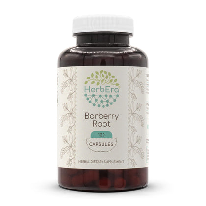 Barberry Root 120 Capsules, 400 mg, Concentrated Liquid Drops Natural Barberry Root (Berberis Vulgaris) Dried Root Bark (120 Capsules)