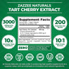 Zazzee Tart Cherry 10:1 Extract, 3000 mg Strength, 200 Vegan Capsules, 6+ Month Supply, Certified Kosher, Concentrated and Standardized 10X Extract, 100% Vegetarian, All-Natural, Gluten Free, Non-GMO