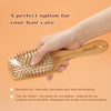 BFWood Bamboo Paddle Hairbrush with Bamboo Bristles for Massaging Scalp