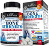 Bone Strength Calcium Supplement - With Calcium, Vitamin D3, K2, C, Magnesium, Zinc - 8 Bone-Building Nutrients, High Absorption, Non-Constipating Formula - 120 Veggie Capsules for Optimal Bone Health