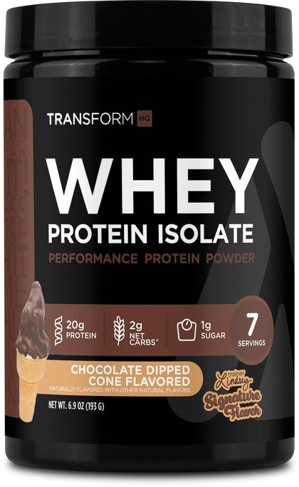 TransformHQ Whey Protein Isolate (WPI) Chocolate Dipped Cone Flavored 7 Servings - Preformance Protein Powder