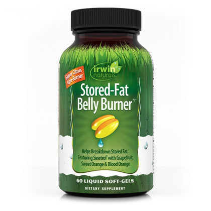 Irwin Naturals Stored-Fat Belly Burner - with Sinetrol, Grapefruit, Sweet Orange & Blood Orange - 60 Liquid Soft-Gels