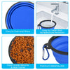 collapsible pet bowl- large size (1000ml) |portable water bowl|foldable silicone bowl | lightweight and travel friendly for hiking, walking & camping (blue)