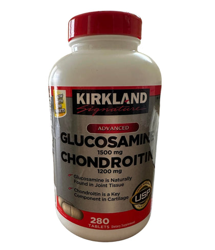 Kirkland Signature Glucosamine HCI 1500mg Chondroitin Sulfate 1200mg 220 Tablets/New Increased Count