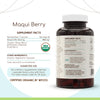 Maqui Berry USDA Organic 120 Capsules | Natural Herbal Supplement | Certified Organic Vegetarian Capsules and Organic Maqui Berry (Aristotelia chilensis) Dried Berry (120 Capsules)