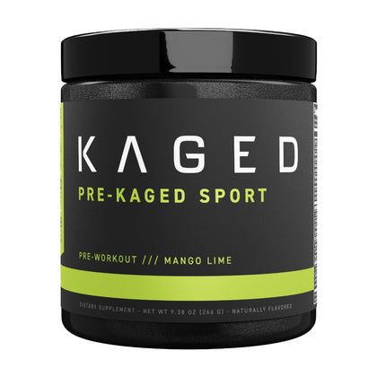 Kaged Athletic Sport Pre Workout Powder | Mango Lime | Energy Supplement for Endurance | Cardio, Weightlifting Sports Drink | 20 Servings