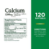 Nature's Bounty Calcium Carbonate & Vitamin D, Supports Immune Health & Bone Health, 1200mg Calcium & 1000IU Vitamin D3, 120 Softgels