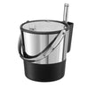 Oggi Insulated Ice Bucket, 4 Quart / 3.8 L, Stainless Steel, Black.