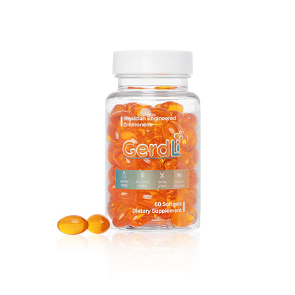 GerdLi - D-Limonene Physician-Engineered Acid Reflux Supplement for Gut Health | Non-Harmful Solution for Acid Reflux & Heartburn | GERD Solution | 60 Count