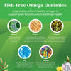 Kids DHA Omega 3 Gummies for Kids - Delicious Fish Free DHA Kids Omega 3 Gummies with Vegetarian Omega 3 6 9 for Vision Brain & Immunity - Non GMO Omega 3 Kids Supplement Gelatin Fish & Gluten Free