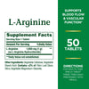 Nature's Bounty L-Arginine, Supports Blood Flow and Vascular Function, 1000 mg, Tablets, 50 Ct