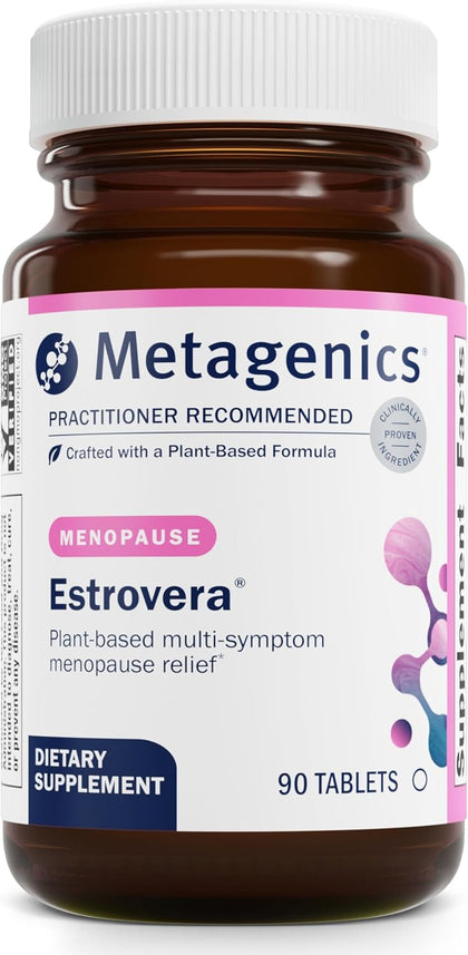 Metagenics Estrovera - All-Natural, Hormone-Free Menopause Support - for Hot Flashes, Menopause Relief & Night Sweats - Gluten-Free - Vegetarian - Non-GMO - 90 Tablets