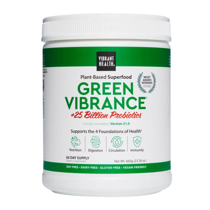 Vibrant Health, Green Vibrance, Vegan Superfood Powder, 60 Servings (FFP)