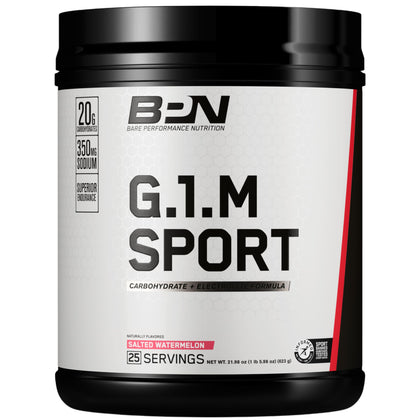 BARE PERFORMANCE NUTRITION, BPN G.1.M Go One More Sport, Endurance Training Fuel, Electrolytes and Calories, Pink Himalayan Salt, Salted Watermelon