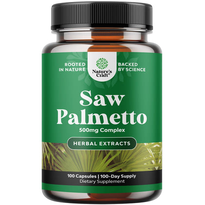 Extra Strength Saw Palmetto Extract - Advanced Saw Palmetto for Women and Men's Hair Health and Urinary Support with Plant Sterols & Flavonoids - Potent Herbal Saw Palmetto Supplement - 100 Capsules