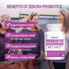 ZEBORA Probiotics for Women Digestive Health, Prebiotics and Probiotics with 50 Billion for Gut, Vaginal and Urinary Tract Health, Immune Support, Soy & Gluten Free, 90 Tablets (45 Days Supply)