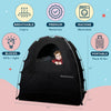 SlumberPod The Original Blackout Sleep Tent Travel Essential for Baby and Toddlers, Mini Crib and Pack n Play Cover, Sleep Pod with Monitor Pouch and Fan Pouch (Includes Fan), Blocks 95%+ Light, Black