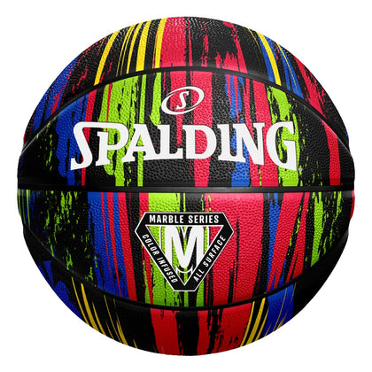 Spalding Marble Series Black Multi-Color Outdoor Basketball 29.5