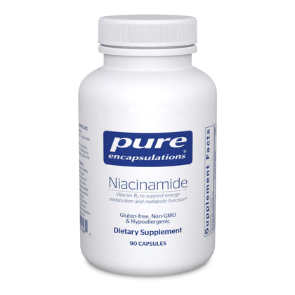 Pure Encapsulations Niacinamide | Vitamin B3 Supplement to Support Energy Metabolism, Joint Mobility, and Metabolic Function* | 90 Capsules