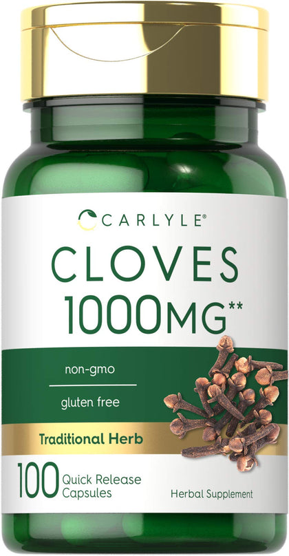 Carlyle Cloves Supplement | 1000mg | 100 Capsules | Non-GMO, Gluten Free