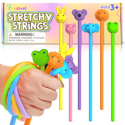 Sensory Fidget Toys - Easter Basket Stuffers for Kids, Quiet Stretch String, Calming Sensory Toys for Kids, Stress Relief Stretchy Noodles for Autism, Classroom Rewards for Kids Students