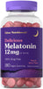 Carlyle Melatonin Gummies 12mg | 180 Count | Berry Flavor | Drug Free Supplement | Vegan, Non-GMO, Gluten Free | Tahoe Nutritionals