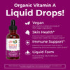 MaryRuth Organics USDA Organic Vitamin A Liquid Drops | 3 Month Supply | Immune Support, Eye Health, Skin Health for Ages 14+ | 750mcg per Serving | Sugar Free | Vegan | Non-GMO | Gluten Free | 1oz