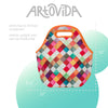 artovida artists collective insulated neoprene lunch bag - washable soft lunch tote for work and picnic - design by danny ivan (portugal) pass this on - classic