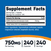 Nutricost GABA (Gamma Aminobutyric Acid) 750mg, 240 Capsules, 240 Servings - Non-GMO, Gluten Free