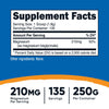 Nutricost Magnesium Bisglycinate Powder (Unflavored, 250 Grams) - Non-GMO, Vegan Supplement