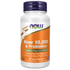 NOW Supplements, Aloe 10,000 & Probiotics with 10-Strain (5 Billion) Probiotic Blend, 60 Veg Capsules