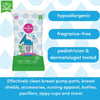 Dapple Baby Breast Pump Cleaner Wipes, Fragrance Free, 25 Count (Pack of 2) - Travel Breast Pump Cleaning Wipes Made in The USA