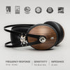 Meze 99 Classics Walnut Silver | Wired Over-Ear Headphones with Mic and Self Adjustable Headband | Classic Wooden Closed-Back Headset for Audiophiles