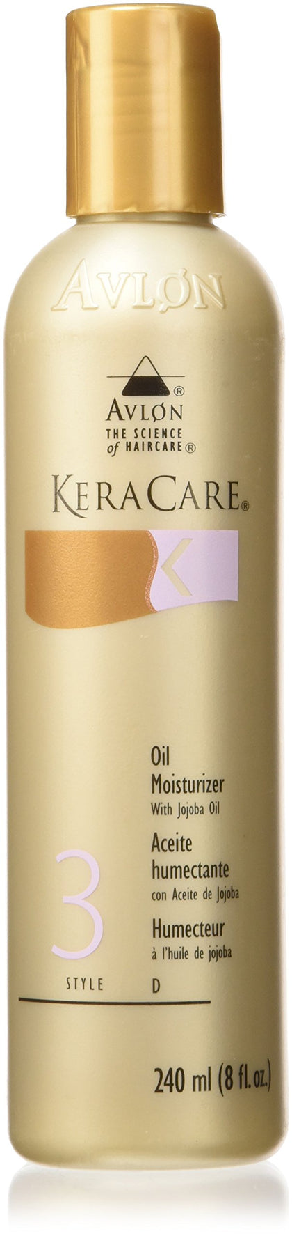 KeraCare Oil Moisturizer 8 oz - With Jojoba Oil & Sunflower Oil - Softens and Moisturizes Hair - No Oily Buildup - Hydrates Dry, Brittle Hair