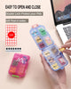 4PS Travel Pill Organizer with 164 Slice Labels?10 Compartments Travel Pill Box Portable Folding Small Pill Case Daily Pill Container Used for Carry Storage Medicine Organizer by M MUchengbao