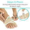 Vive Bunion Brace (Pair) - Big Toe Corrector Straightener with Splint - Hallux Valgus Pad, Joint Pain Relief, Alignment Treatment - Orthopedic Sleeve Foot Wrap Support for Men and Women (Beige)