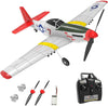 TOP RACE Remote Control Airplane, RC Plane 4 Channel Ready to Fly RC Planes for Adults, Advanced RC Foam Plane, Remote Control War Cessna P51 Mustang Upgraded with Propeller Saver