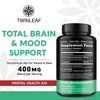 TWINLEAF 5 HTP Supplement for Mood Support - Made in USA - Natural 5-HTP & L-tryptophan Capsules - 5-HTP Booster for Men & Women - Proprietary Formula for Mood and Relaxation - 60 Vegan Capsules