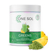 One Sol Greens, Super Greens Powder to Reduce Bloating & Improve Gut Health, Superfood Fresh Bloom Organic Greens Blend Juice & Smoothie Mix, Pre & Probiotic with Digestive Enzymes, Vegan & Soy Free