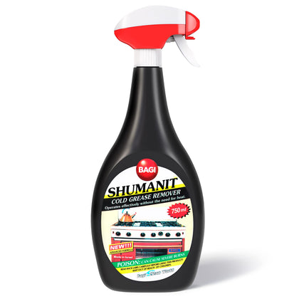 BAGI SHUMANIT - Cold Grease Remover. Spray for The immediate Removal of Stubborn and Burnt fats/Grease