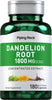 Piping Rock Dandelion Root Herbal Supplement | 1800mg Capsules | 180 Count | Concentrated Extract | Gluten Free, Non-GMO