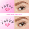 CALAILIS Lash Clusters DIY Lash Extensions 88Pcs D Curl Cluster Lashes Natural Look Eyelash Clusters Reusable Wispy Individual Lashes Super Thin Band and Soft (HD15, D-10-16MIX)