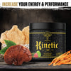 Ambrosia Kinetic Organic Preworkout, Mushroom Enhanced Natural Pre Workout Supplement, Nootropic Superfood Powder for Energy (Strawberry Guava)