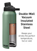 CamelBak Chute Mag 20oz Vacuum Insulated Stainless Steel Water Bottle, Moss