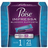 Poise Impressa Incontinence Bladder Support for Women, Bladder Control, Size 1, 21 Count (Packaging May Vary)