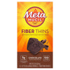 Metamucil Fiber Thins, Psyllium Husk Fiber Supplement, Digestive Health Support and Satisfy Hunger, Chocolate Flavored, 12 Servings