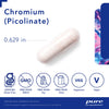 Pure Encapsulations Chromium (Picolinate) 500 mcg - for Lipid & Carbohydrate Metabolism* - Mineral Supplement - Superior Absorption Chromium Supplement - Vegan & Gluten Free - 180 Capsules