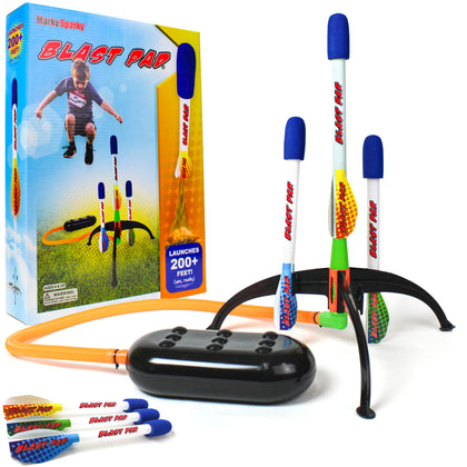 Marky Sparky Blast Pad Rocket Launcher - Designed in USA - Highest Flying Rocket - Super Durable Rockets and Stomp Pad Launcher - Top Outdoor Toys for 6 Year Old Boys Ages 6-up