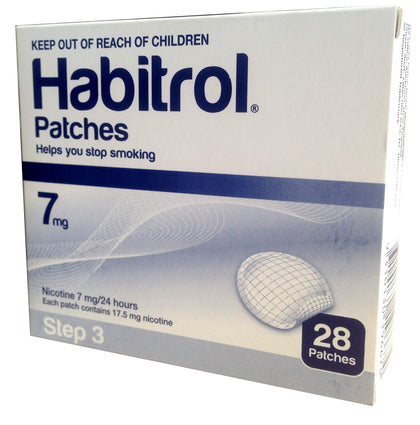 Habitrol Nicotine Transdermal System Stop Smoking Aid Patches - 28 Each (Step 3-7 Mg)